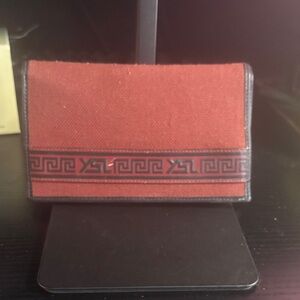 YSL vintage Red and Black Card Holder